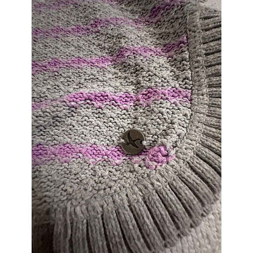 Eddie Bauer Gray and Pink Stripe Cotton Sweater Size XL - Picture 5 of 6